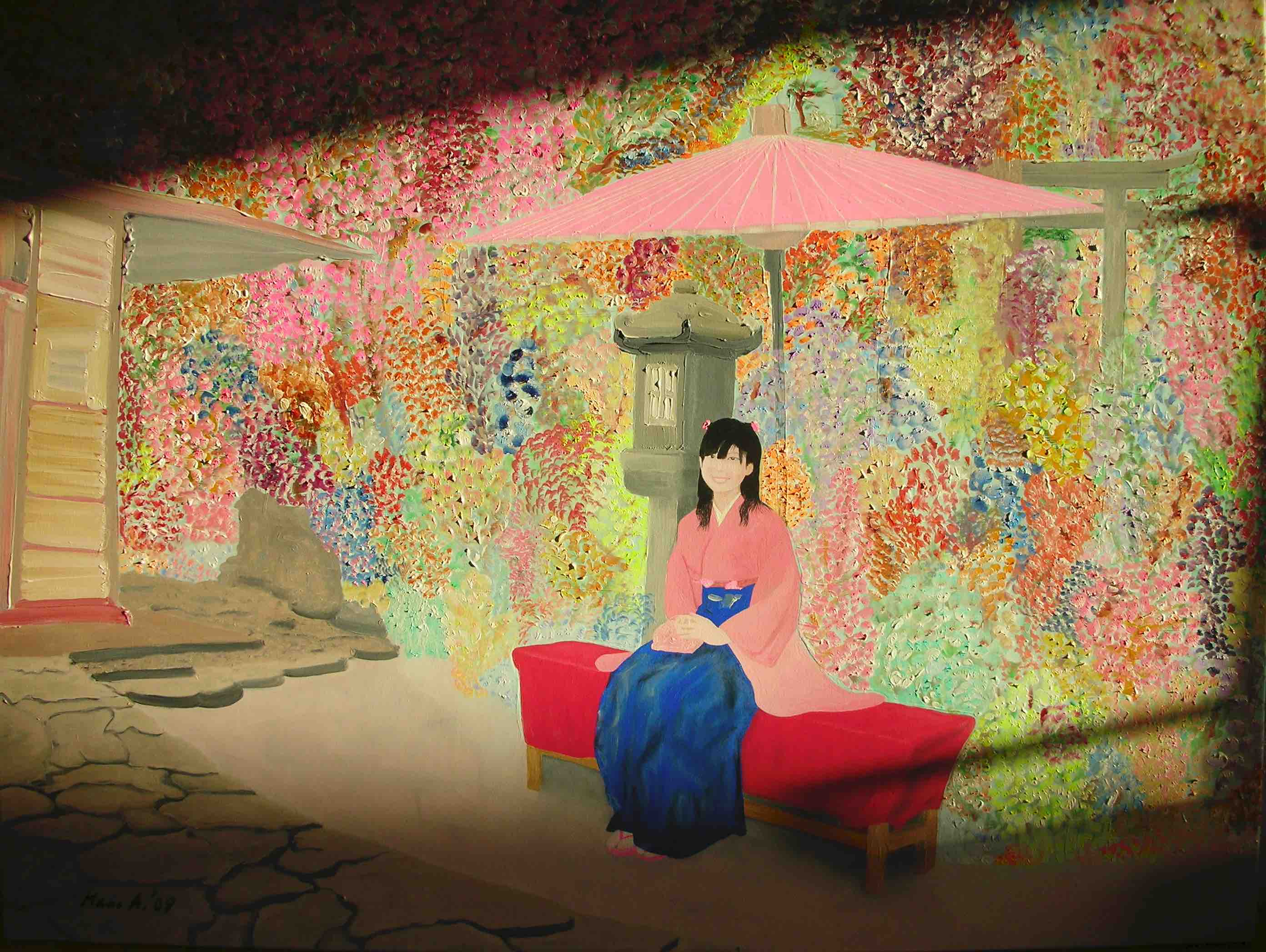 美人画 (庭園) | 亜 真里男 – Mario A